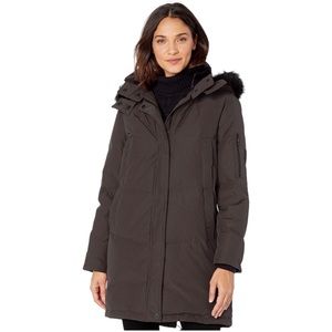 Vince Camuto Women's Small Long Heavyweight Grey Warm Winter Coat Parka